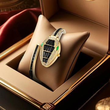 Fashionable Snake Design Style, Elegant and Unique High-End Women's Quartz Watches with Niche and Atmospheric Design